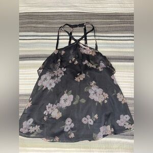 Hollister Grey Floral Camisole. Size XS.